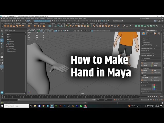 Maya Hand Modeling Tutorial | Create a Realistic 3D Hand Step by Step