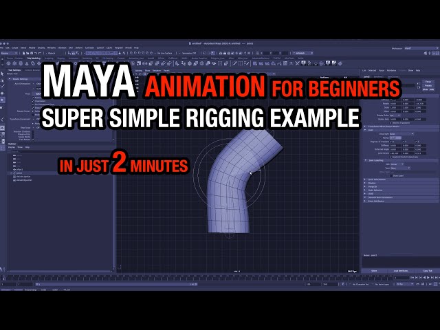 Maya Tutorial: How to create your first animation (Simple Rigging)
