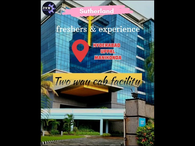 Sutherland Is REALLY Hiring For Freshers And Experienced
