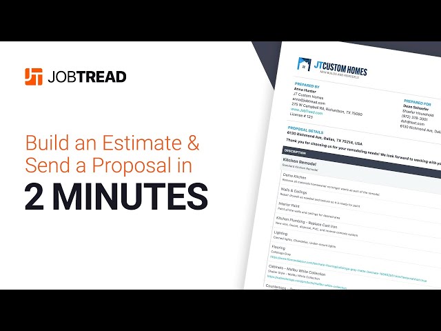Fastest Construction Estimating & Proposal Software: JobTread