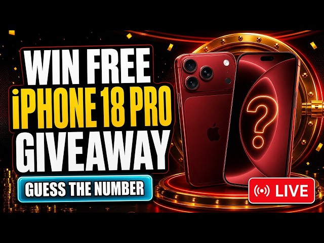iPhone 18 Pro Giveaway LIVE – Guess the Number & Win | Free Entry