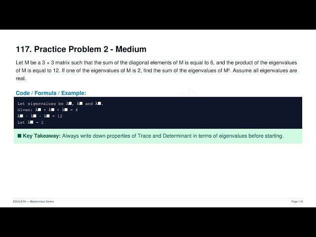 PYQ 4: Linear Algebra - Matrices and Determinants | GATE CSE