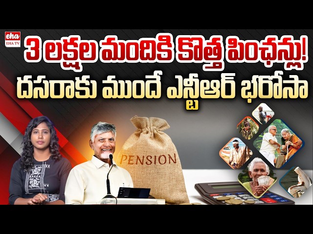 AP New Pensions: 3 Lakh Beneficiaries to Get NTR Bharosa Pensions Ahead of Dasara | EHA TV