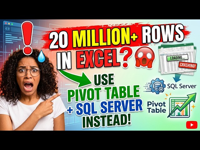 Excel Pivot Table for Huge Data | 20M+ Rows Made Easy