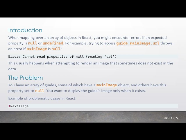 How to Conditionally Render an Image in React When a Property is Null