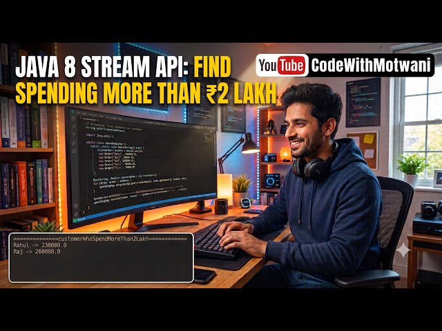 Java 8 Stream API: Find Customers Spending More Than ₹2 Lakh | Coding Interview 🔥