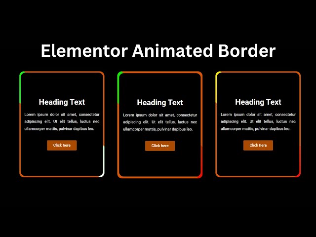 Elementor Animated Border