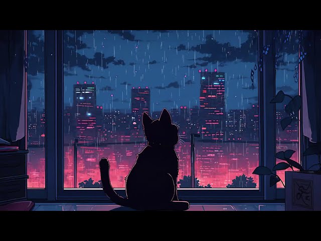 Sleepy rainy nights 💤 Lofi cat mix 😸 Beats To Sleep / Chill To