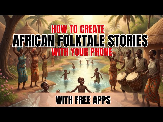 How to Create African Folktale Stories with Just Your Phone (Free Apps) | Step by Step for beginners