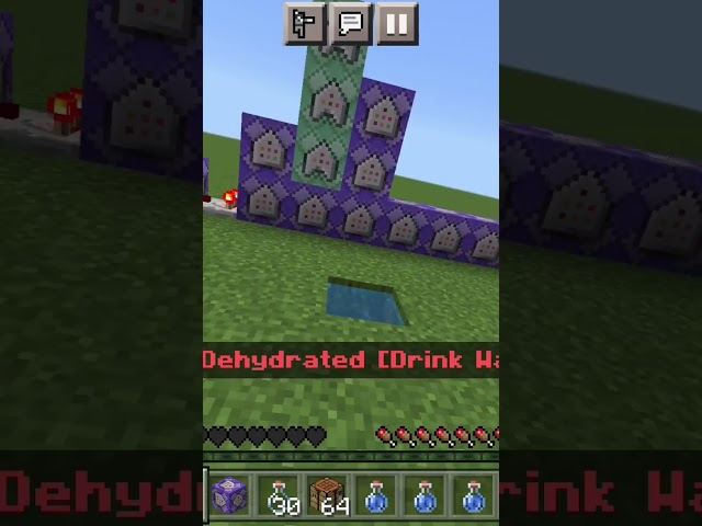 Thirst bar in Minecraft Pe using commands #minecraft #tutorial