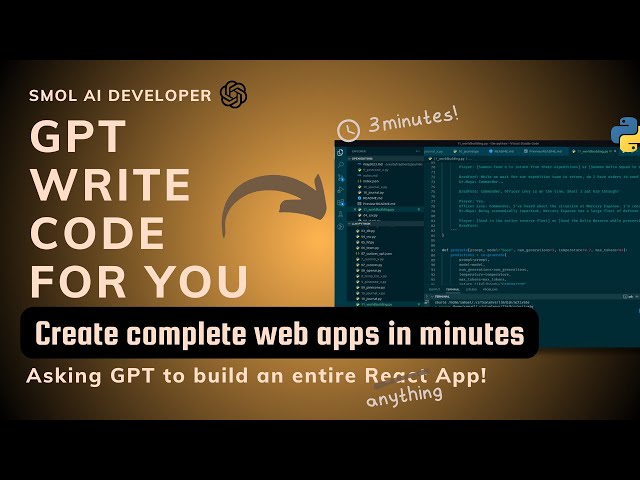GPT builds entire app from prompt (ft. SMOL Developer)