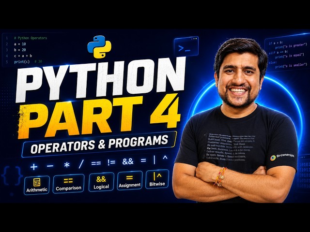 Python for Testers | Operators Explained with Real Programs | Part 4