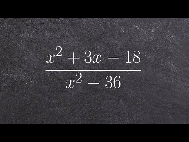 How to simplify a rational expression using factoring