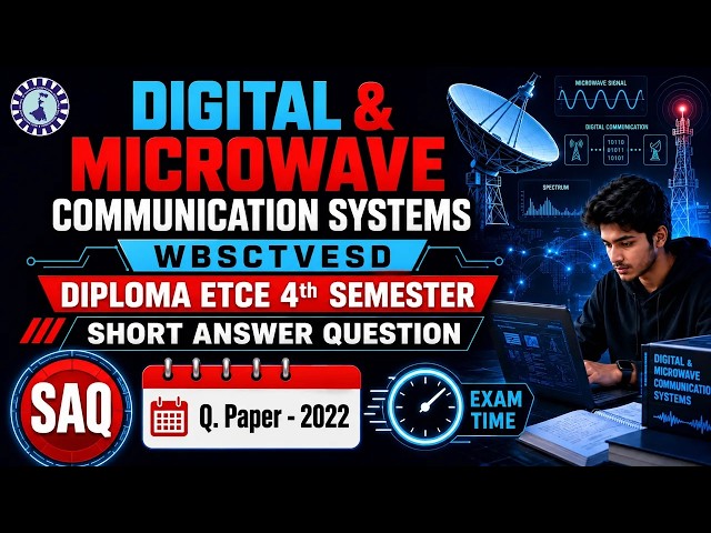 Digital & Microwave Communication | ETCE 4TH SEMESTER | SHORT ANSWER QUESTIONS | DIPLOMA PYQ 2022