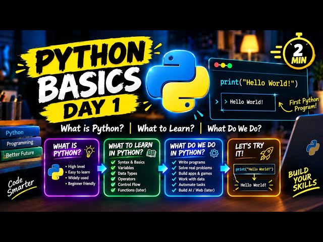 🐍 To Learn Python, You Must Know This First! | Day 1