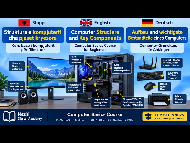 Computer Structure and Key Components | Computer Basics Course for Beginners