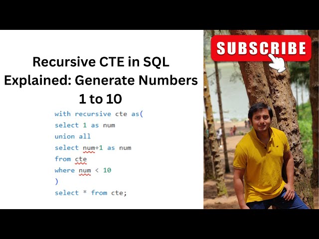 Recursive CTE in SQL Explained: Generate Numbers 1 to 10