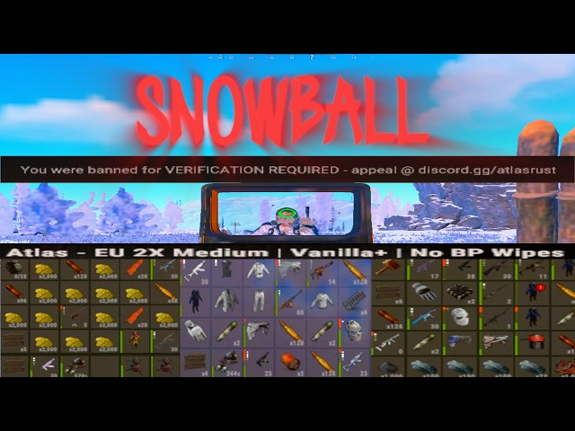 snowball vs zergs but I got banned on Rust...