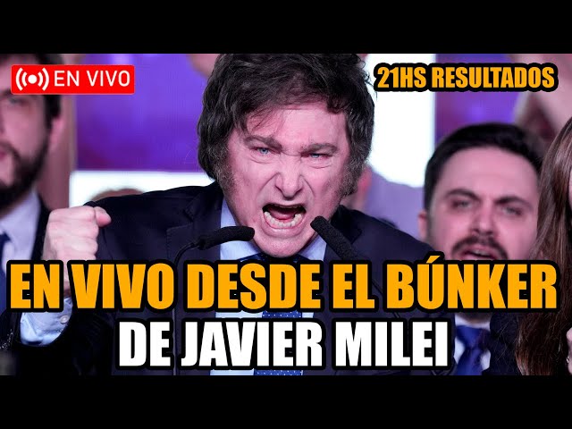 EN VIVO DESDE EL BÚNKER DE MILEI | ELECCIONES 2023 BALLOTAGE | BREAK POINT