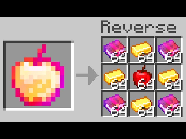 Minecraft but Crafting is Backwards