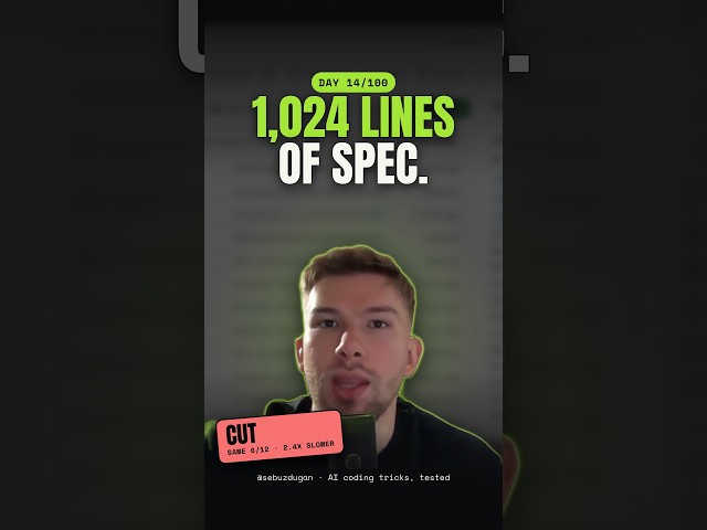GitHub Spec Kit wrote 1,024 lines of spec for my 4-line fix · Day 14/100
