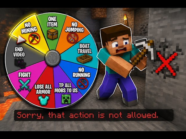 🎡 Minecraft, But There's a NEW Random Rule Every 2 Minutes!