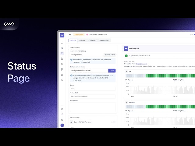 Create Status Page