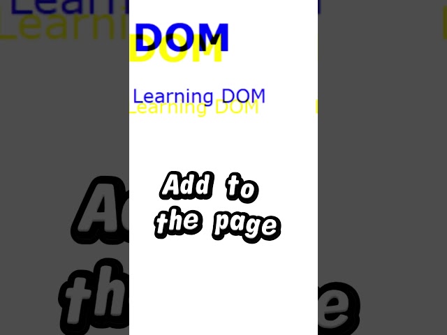 JavaScript Finally Started Making Sense When I Learned the DOM #JavaScript #webdevelopment  #DOM