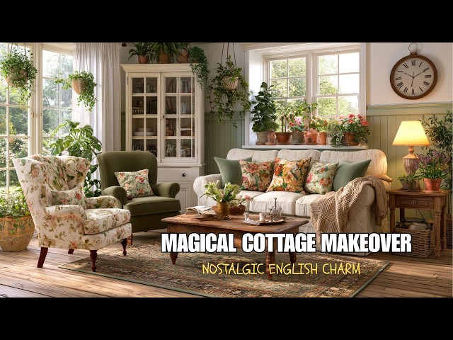 Cozy Magical Green Cottagecore Makeover | Nostalgic Vintage English Farmhouse Style