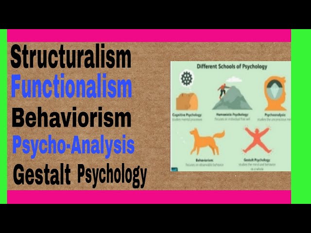 School-Thoughts(Structuralism,Functionalism,Behaviorism,Psycho-Analysis &Gestalt Psychology)Vid#48
