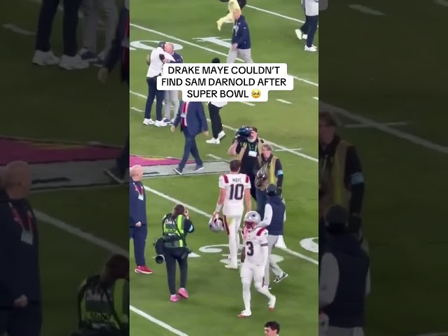 Drake Maye Couldn’t Find Sam Darnold After The Game 🥺