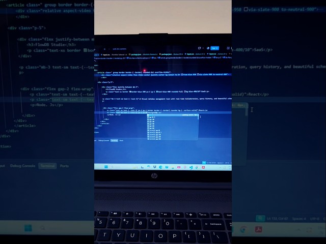 Tailwind CSS in Action 🚀 | Clean UI with Less Code #shorts