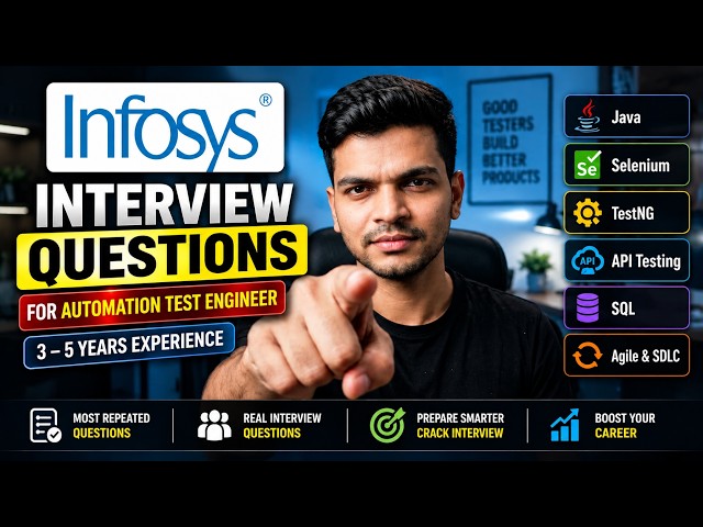 Infosys Automation Test Engineer Interview Questions 🔥 | 3–5 Years Experience |