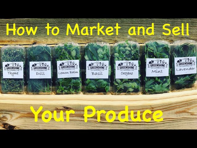How to Market and Sell your Produce