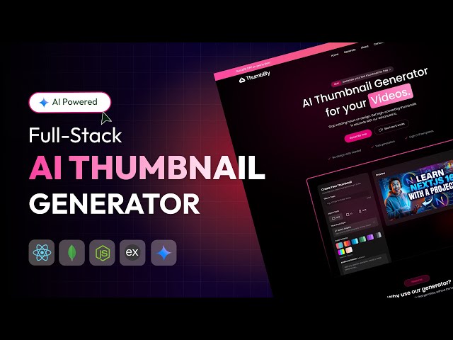 Build an AI Thumbnail Generator App using React | MERN Stack + Gemini API (Full Tutorial)