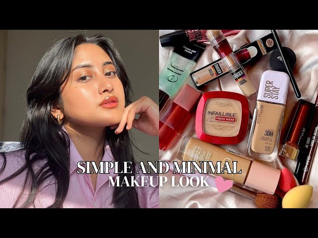  Simple and minimal daily wear makeup look ￼🤍⭐️ 