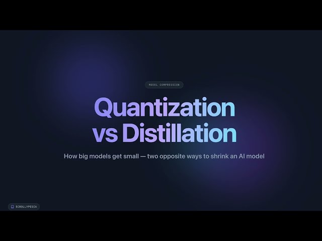 Quantization vs Distillation: How Big AI Models Get Small