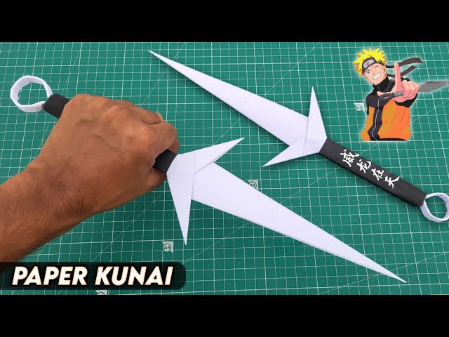 Homemade kunai , paper ninja toy , naruto paper kunai