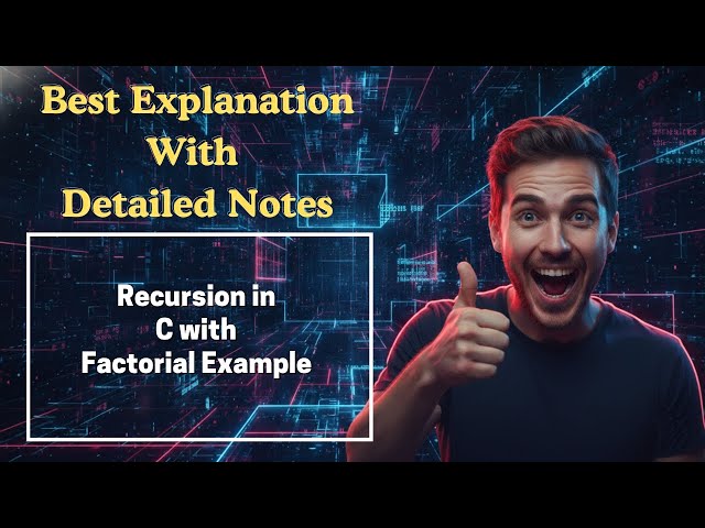 [194] Recursion in C with Factorial Example (Programming for Problem Solving)