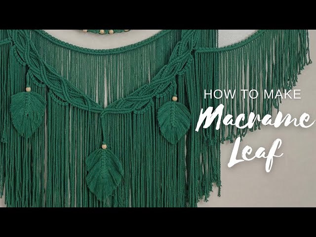 How to Make Macrame Leaf | Macrame Feather Tutorial | Habit Made