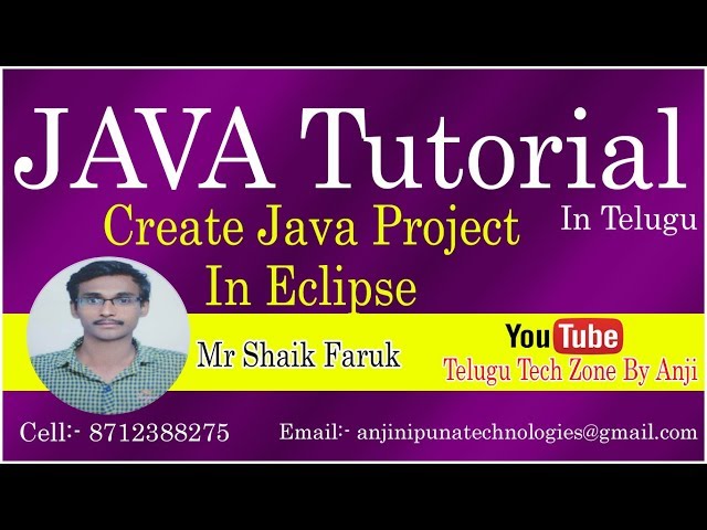How to Create Java Project in Eclipse In Telugu By Shaik Faruk | Java Project In Eclipse InTelugu