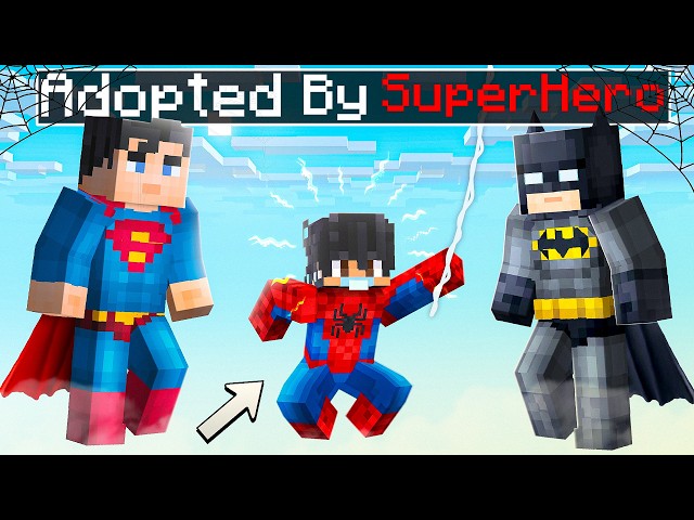 Adopted By SUPERHEROES in Minecraft!