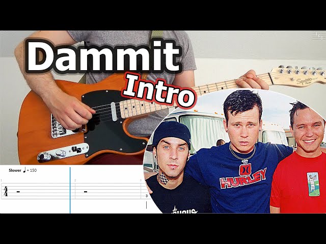 blink-182 - Dammit Intro Guitar Riff (with Tabs)