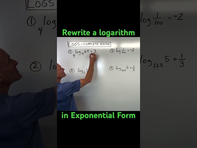 Rewrite a Logarithm Function in Exponential Form