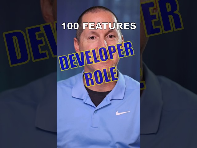 DEVELOPER ROLE |  100 Features in 100 days! #database #sql