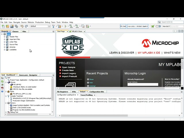 MPLab X IDE First Use