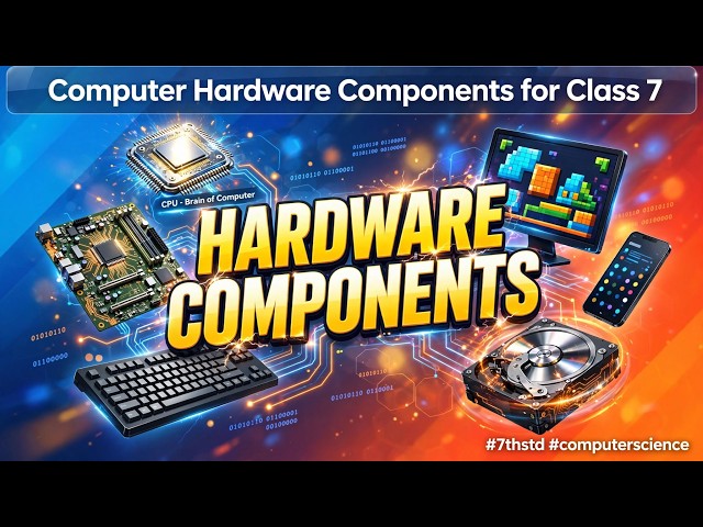Computer Hardware Components for Class 7 #7thstd #computerscience