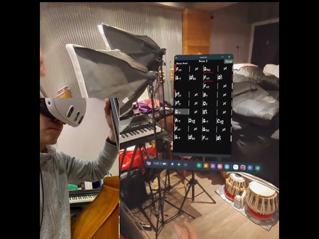 #metaQuest3 #iRealPro 戴上AR眼鏡練樂器 #UpRightBass