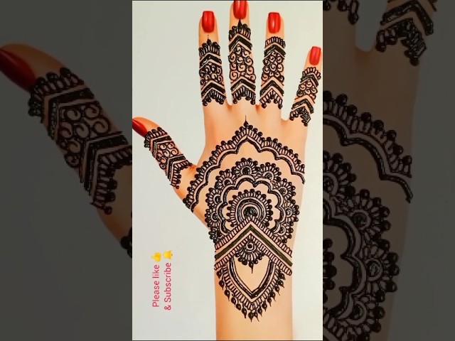 Very Simple Back Hand Mehndi Design #mehndi #trending #viralvideo #shorts #ytshorts #mehndidesign