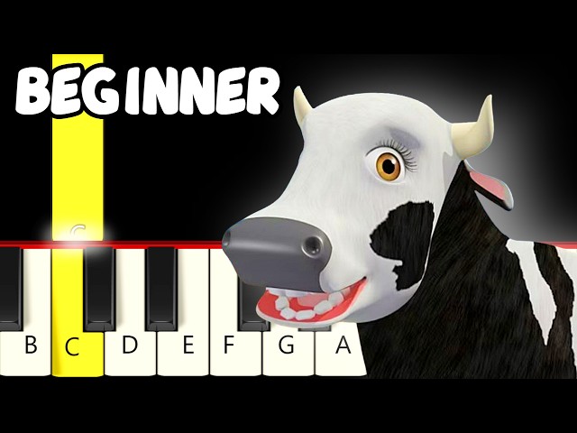 La Vaca Lola – La Granja de Zenón - Fast and Slow (Easy) Piano Tutorial (Melody only) - Beginner